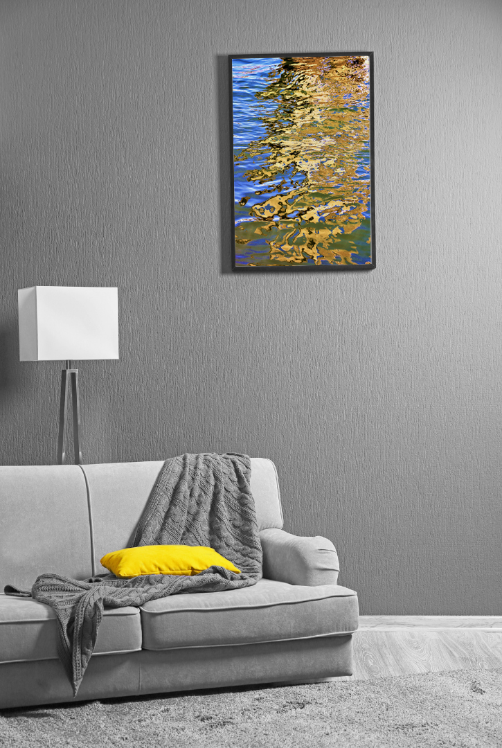 Brass Stream original abstract contextualised office art modern decor photo print by Blair Montague Drake